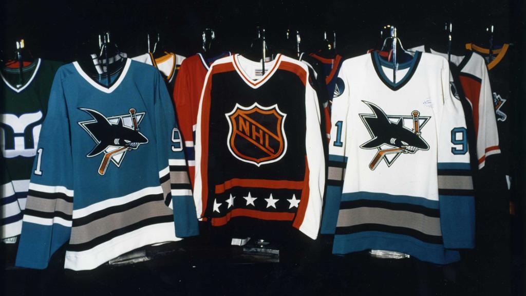 sharks jerseys through the years