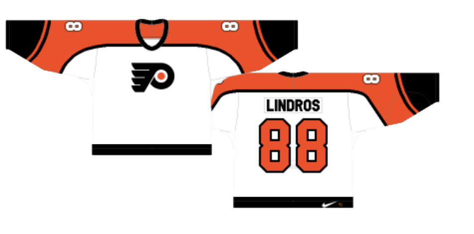 Custom Hockey Jerseys Philadelphia Flyers Jersey Name and Number 2006 - 07 Orange Reebok Home